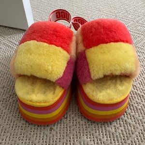 Ugg disco checker slide slippers